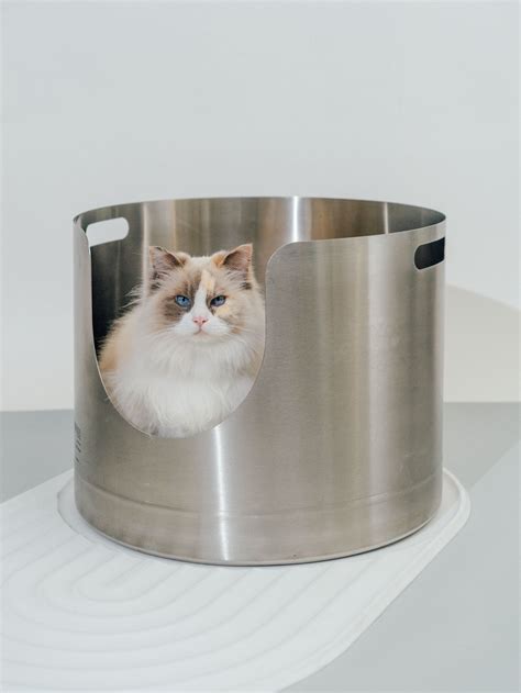 sifting litter box stainless steel|stainless steel kitty litter tray.